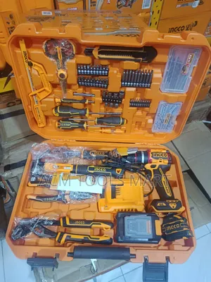 Ingco Hkthp41662 166-Piece Tool Set With 20v Cordless Impact Drill