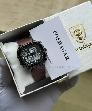 Poedagar Men's Digital Analog Waterproof Wrist Watch