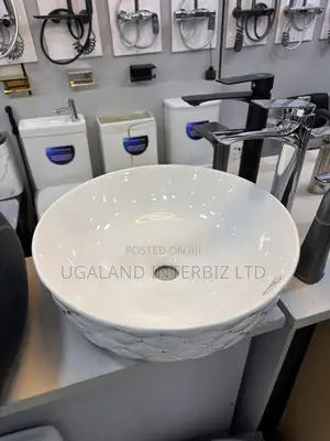 Modern White Gold Studded Basin