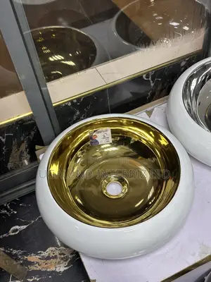 Luxury White and Gold Top Basin