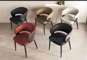Barrel Back Leather Dining Chair – Two-Tone Design Multiple Colors