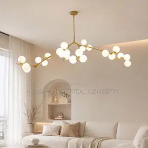 Modern Tree Branches Led Chandelier Glass Balls Hanging Chandelier