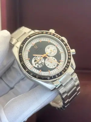 High Quality Omega Chronograph Silver Chain Wrist
