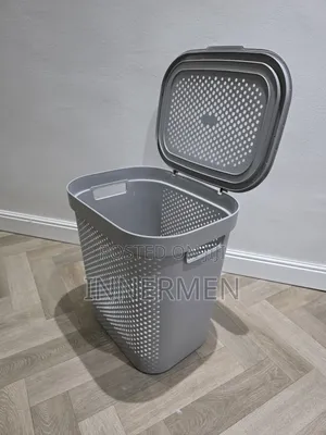 Premium Ventilated Bedroom Laundry Basket With Lid – 18” Tall