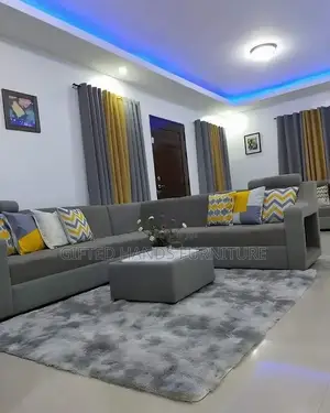 L-Shape Cushion With Center Table