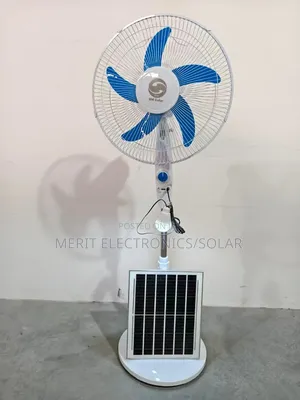 Solar Rechargeable Fan With Panel and Bulb