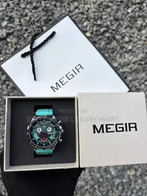 High Quality Luxury Megir Rubber Wristwatch