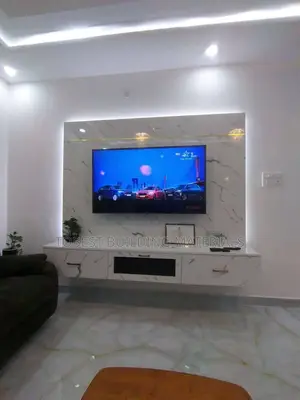 Luxury Floating Tv Stand Marble Wall Panel With Led