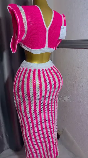 Two Pieces Knit Beach Wear