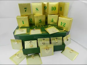 Aqua 12 Days of Jewels Advent Calendar Chain Necklace/Charms Gold