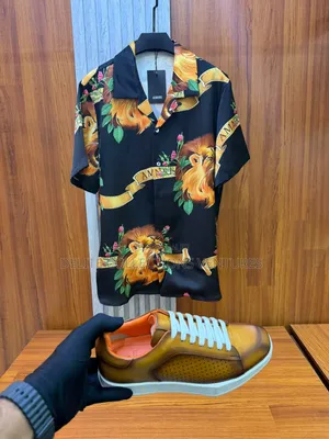 6luxury Update Amiri Black Lion Bowling Silk