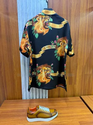 6luxury Update Amiri Black Lion Bowling Silk