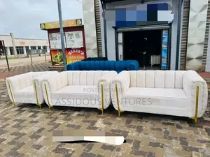 Elite Opulent High Quality 6 Seater White Sofa.