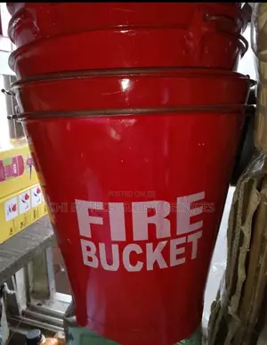 Red Metal Fire Bucket