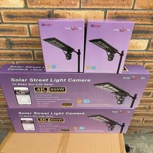800watts Solar Street Light With Dual Lens 8mp Solar Camera (Ubox App)