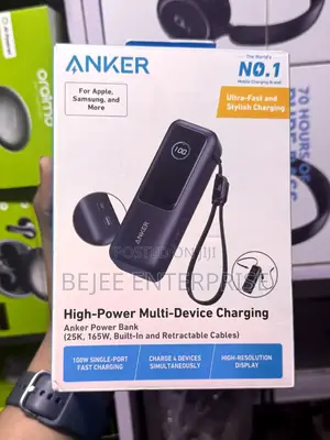 Laptop Power Bank (, 165w, Built-in and Retractable Cables)