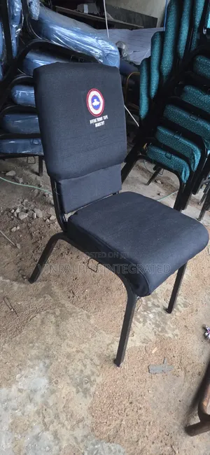 Black Church Chair With Logo