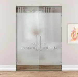 Froasted Glass Double Swing Door