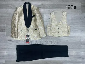 3in1 Cream and Black Suits