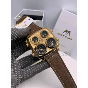 Matturi Quality Brown Leather Wristwatch