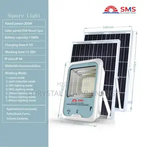 200watts SMS Flood Light Very Bright Led and Comes a 2in1 Solar Panel