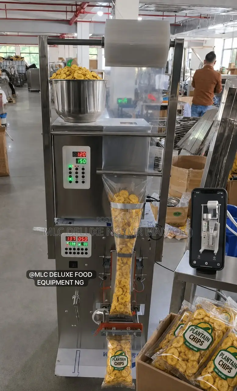 Plantain Chips Packaging Machine / Automatic 0 to 200g Multi Function