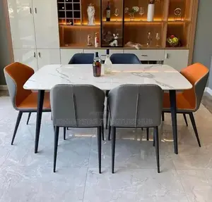 Unique Tovic Marble Dinning Table With 6 Chairs