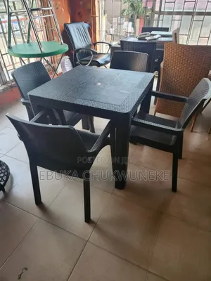 Plastic Table and Chair Bamboo