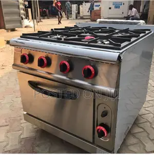 Industrial 4-Burner Gas Range With Oven