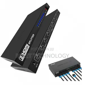 8 Port Hdmi Splitter 1×8 1 in 8 Out Audio Supports 3d, X