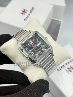 Nh Stainless Steel Chain Watch. • the Dial Showcases a Cosmic-Inspir