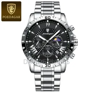 *Poedagar Chronograph* Waterproofs With Sapphire Glass _Comes With