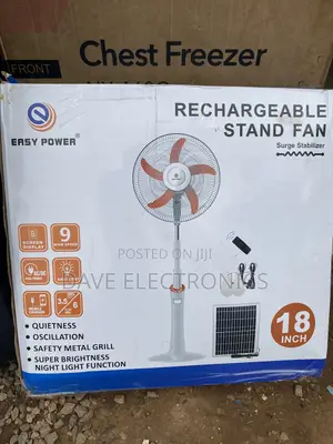 Easy Power Rechargeable Standing Fan 18 Inches