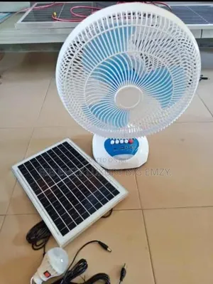 Duravolt Solar and Rechargeable Table or Desk Fan