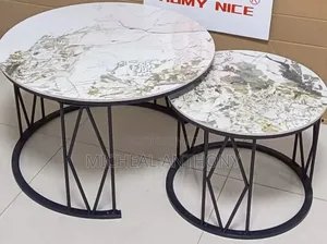 New Center Table One Plus 1 Marble Top Very Unique With Black Leg