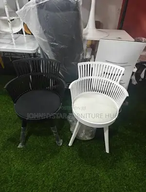 Unique Plastic Chair With Fabric Cushion