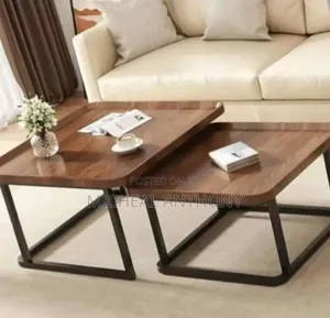 New Center Table One Plus 1 Wood Top Very Unique With Black Leg