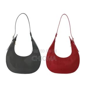 Ladies Hobo Bag With Ajustable Strap (Red Black