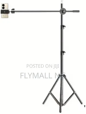 Adjustable Overhead Cross Tripod With Clamp 360° Rotatable Phone Stand
