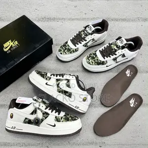 Original a Bathing Ape X Nike Air Force 1 ‘07 Camo Sneakers