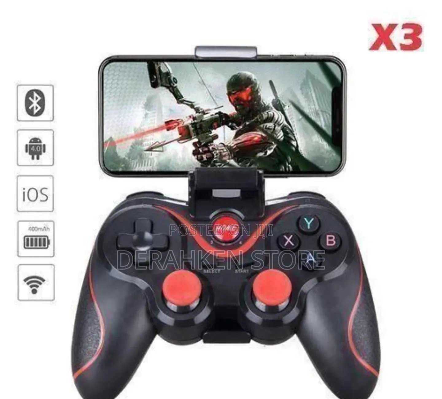 V8 Wireless Mobile Gaming Controller Game Pad, for / Ios / Pc /Ps3