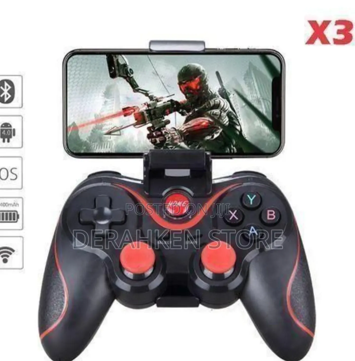 V8 Wireless Mobile Gaming Controller Game Pad, for / Ios / Pc /Ps3