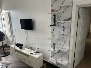 Modern TV Stand + Wall Rack Shelf – Clean Stylish