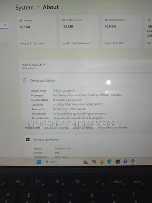 Laptop Microsoft Surface Pro 7+ 16GB Intel Core i7 SSD 512GB