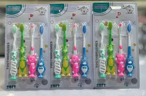 4 in 1 Colorful Kids Toothbrushes – Soft Bristles