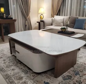 Luxury 360° Rotating Marble Top Center Table