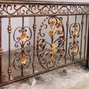 Brown Wrought-Iron Handrail
