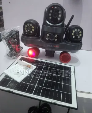 Three Lens Rotating CCTV Camera
