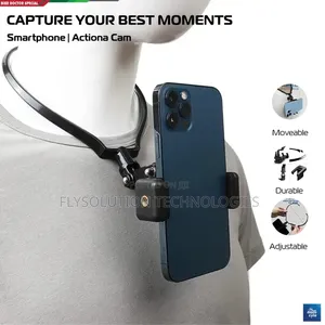 Hands-Free Neck Strap Mount Holder for Smartphones Action Cameras