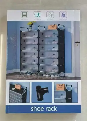 2 Pertition Shoe Rack With Cover
